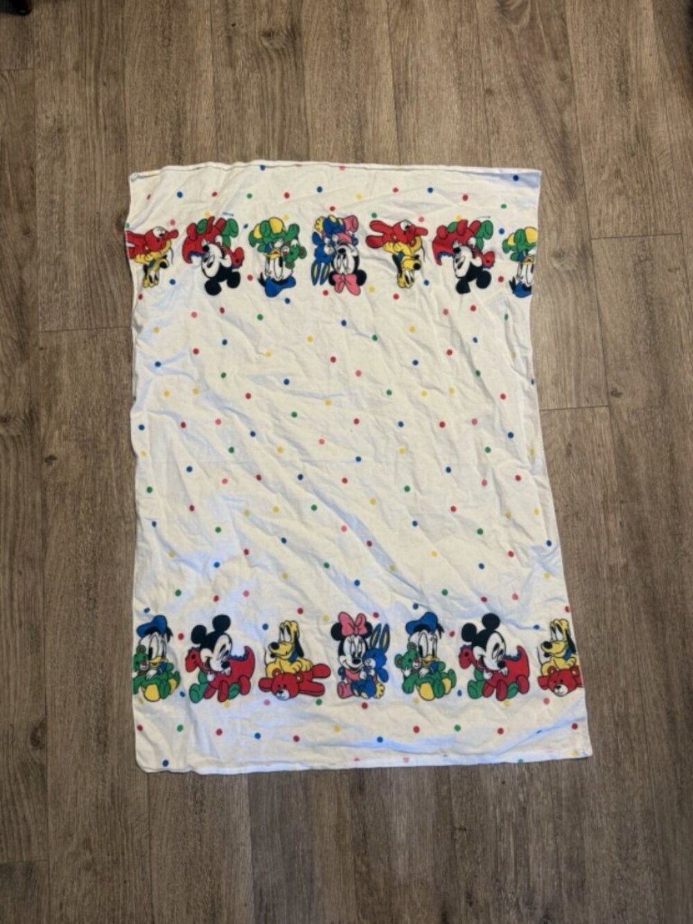 Disney Babies Flannel Receiving Baby Crib Blanket 29" x 40" Mickey Mouse 1